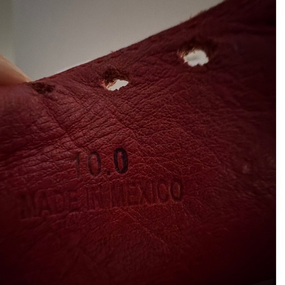 Bed Stu Tan Leather Platform Gladiator Sandals Red Leather Lining Womens 10 - Picture 4 of 9